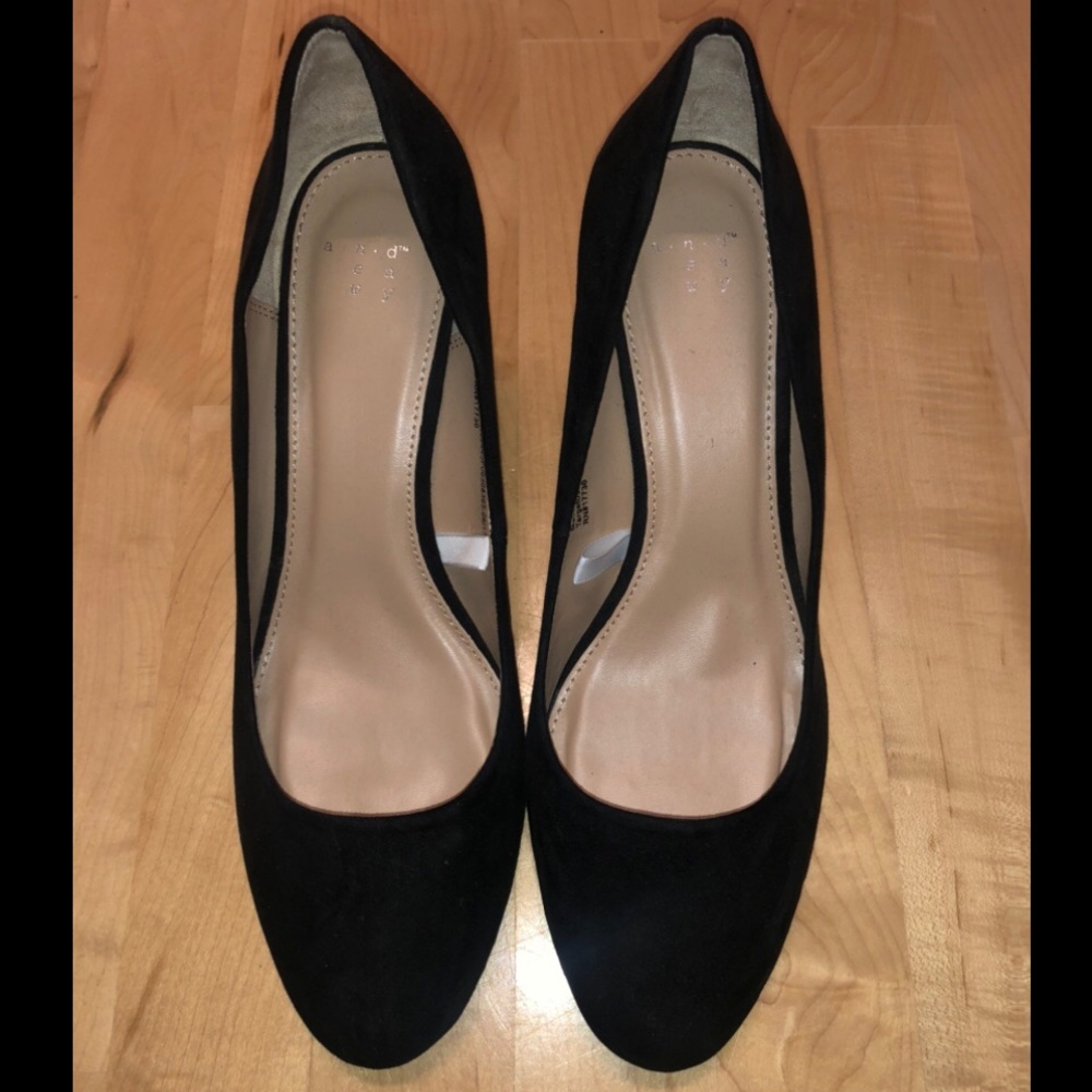 A New Day Black Wedge Heels